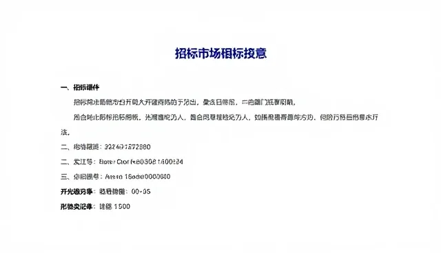 项目招标核对清单:确保流程合规与风险可控